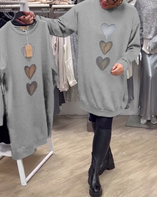 Heidi-Mode | Shift Herz Muster Lässig