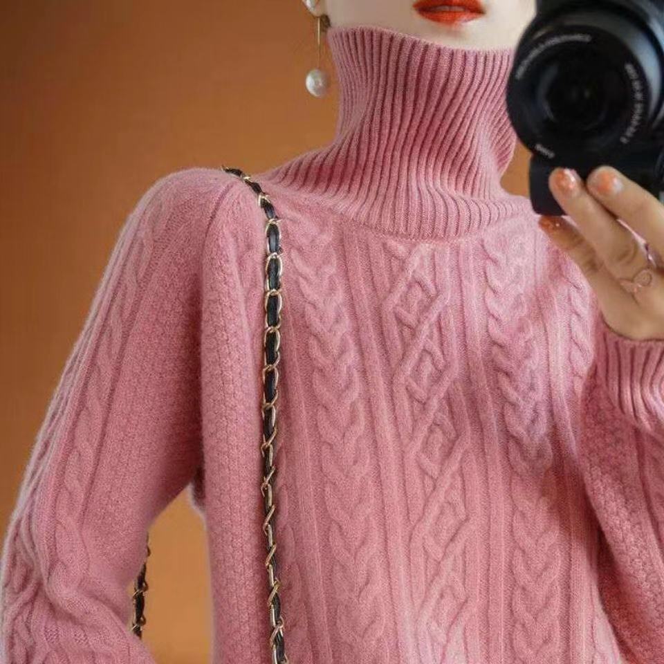 Heidi-Mode | Gestrickter Rollkragenpullover aus Kaschmir