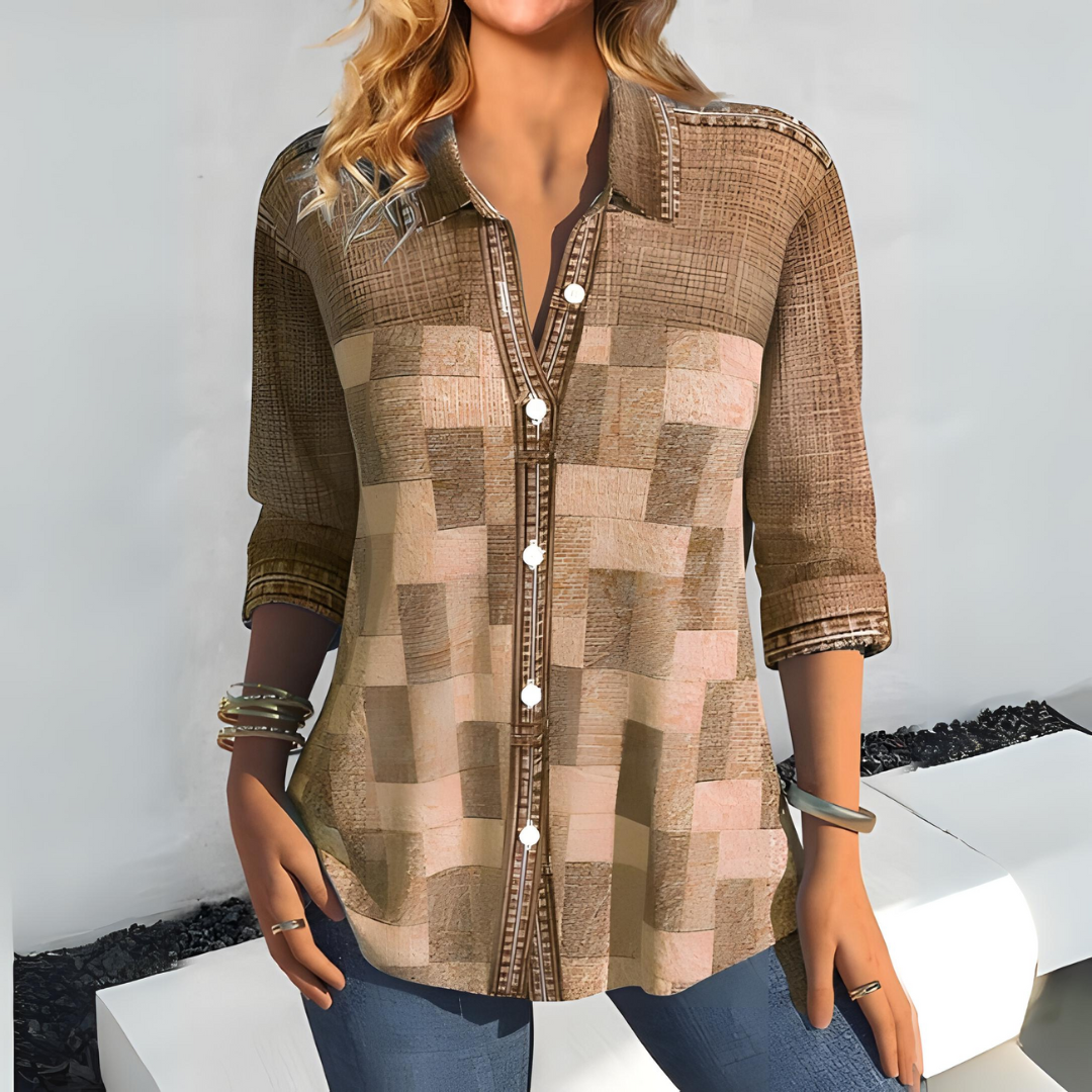 Geruite Blouse