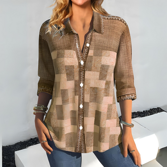 Geruite Blouse