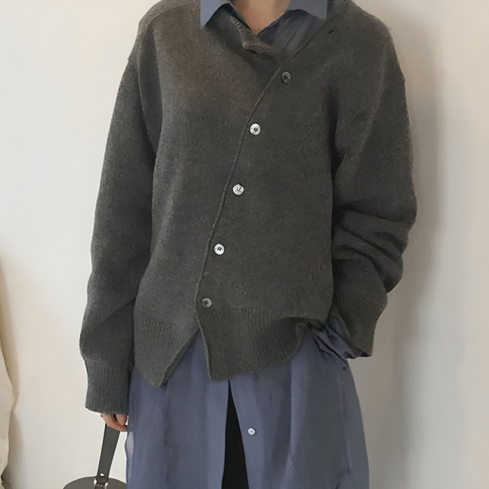 Bequemer Cardigan mit Knopfleiste für Damen