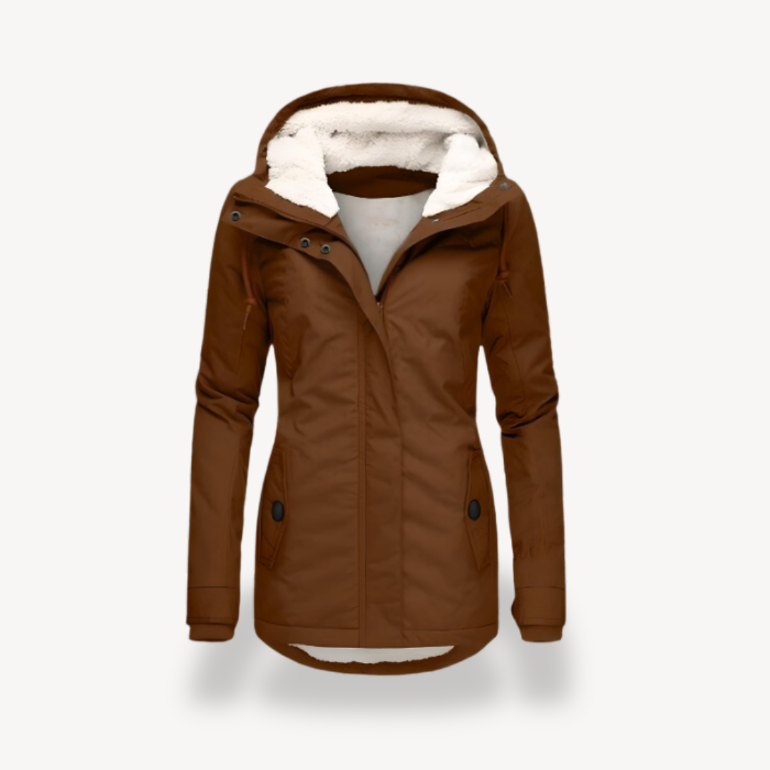 Heidi-Mode | Damen Wasserdichte Winterjacke mit Kapuze