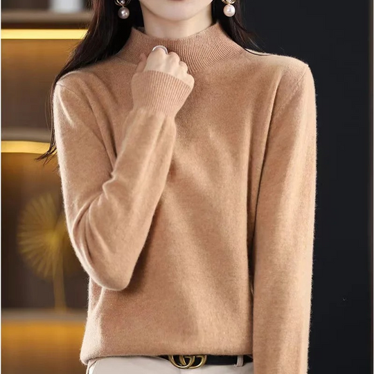 Heidi-Mode | Kaschmir Pullover Damen Hoher Kragen, Weich & Zeitloses Design