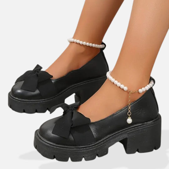 Heidi-Mode | Damen Plattform Loafers Schuhe