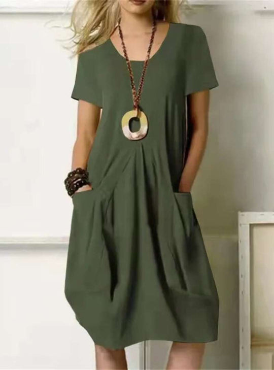 Heidi-Mode | Midi Sommerkleid mit Taschen