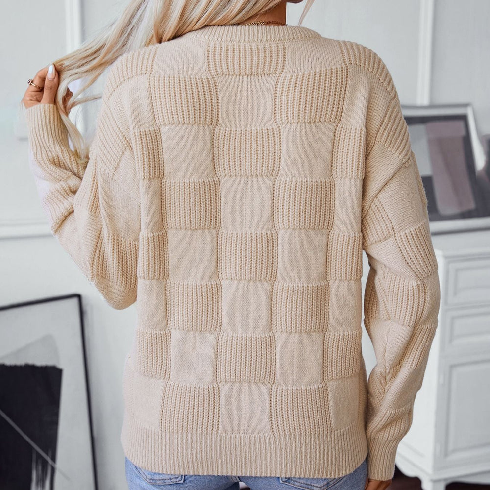 Heidi-Mode | Luxe Gebreide Trui Met Ronde Hals Voor Vrouwen
