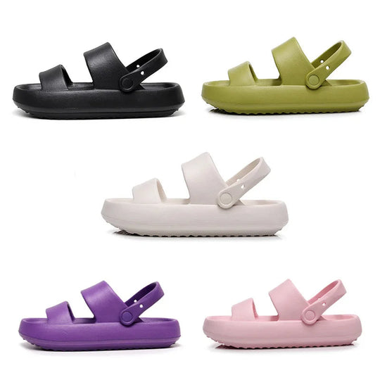 Heidi-Mode | Orthopädische Sandalen Comfort Plus Pantoletten mit Doppelriemen Gepolsterte, Lässige Slip-On-Sandalen