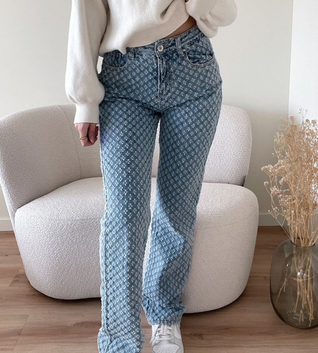 Heidi-Mode | Stylische Jeans mit Rautenmuster