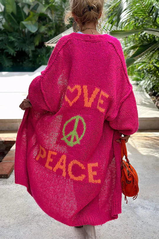 Heidi-Mode | Peace Modische Strickjacke