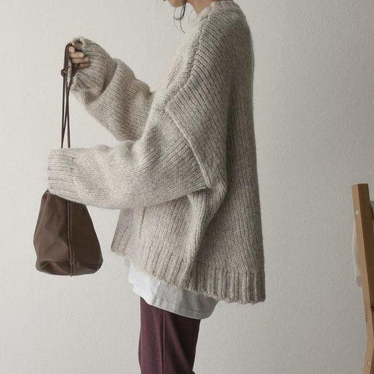 Heidi-Mode | Moderner Strickpullover mit Taschen Ideal für den Winter