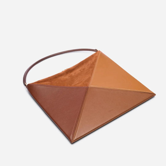 Heidi-Mode Hobo Mutige Geometrische Schultertasche mit rundem Griff