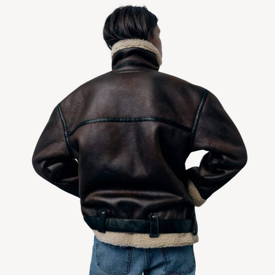 Heidi-Mode | Shearling Bikerjacke für Frauen