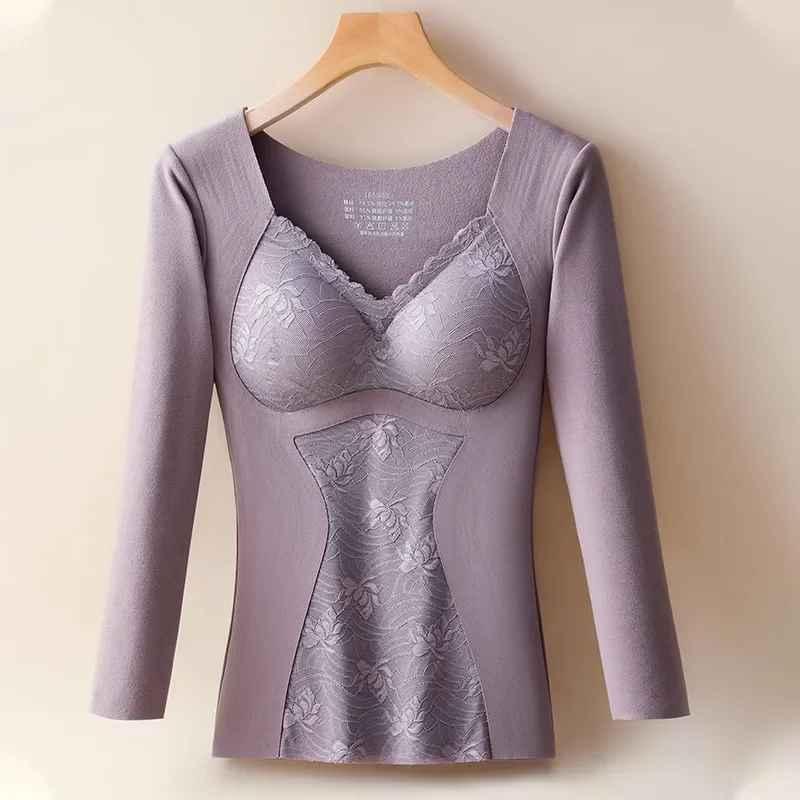 Heidi-Mode | Wärmende Spitzen Detailformende Top