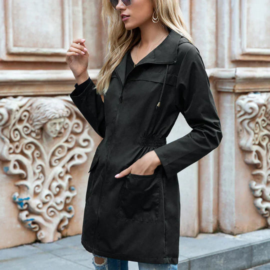 Heidi-Mode | Manteau De Pluie Long Et Léger À Capuche Pour Femmes