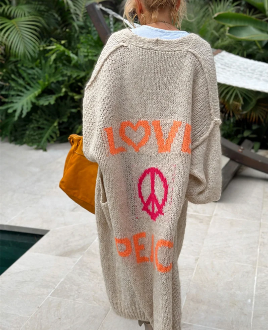 Heidi-Mode | Love And Peace Strick Strickpullover für Frauen