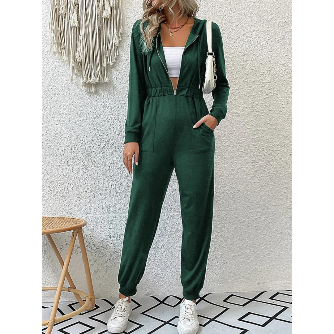 Heidi-Mode | Retro Luxus Jogginganzug mit Reißverschluss für Damen Ideal für Den Sommer