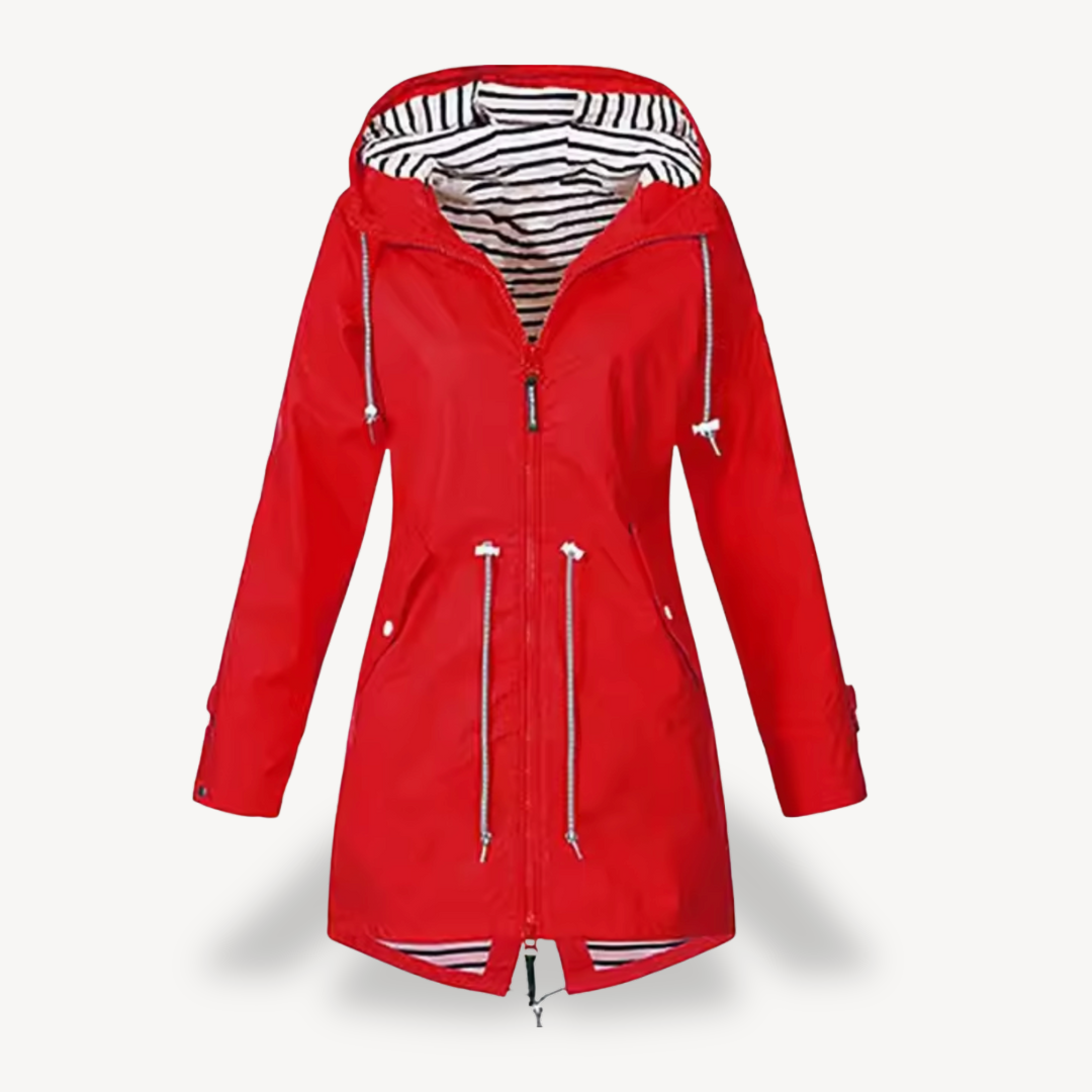 Heidi-Mode | Damen Wasserdichte Kapuzenregenjacke