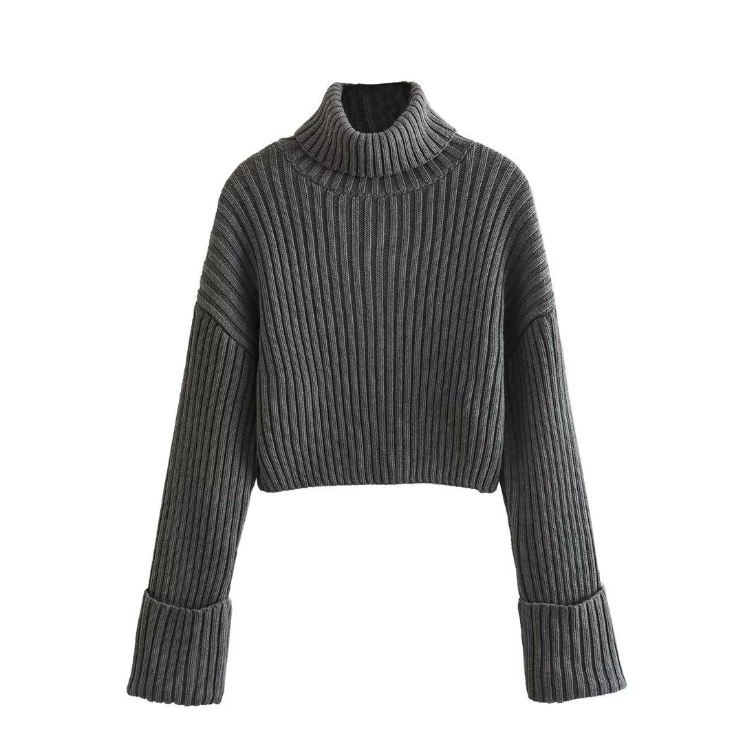 Heidi-Mode | Damen Gerippter Rollkragenpullover