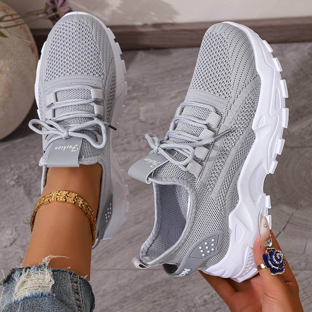 Heidi-Mode | Bequeme Atmungsaktive Knit Sneakers für Damen