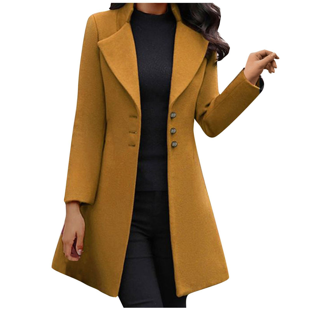 Manteau de laine à manches longues pour femme