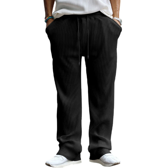 Heidi Mode | Dropping Gestreifte Hose mit hoher Taille und weitem Bein