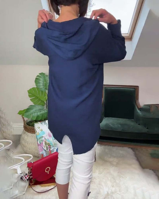 Heidi-Mode | Hoodie mit Gestickten Blumenmotiven und Schrift