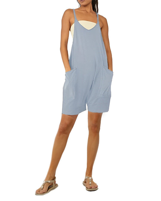 Lässiger Shorts-Jumpsuit mit Taschen