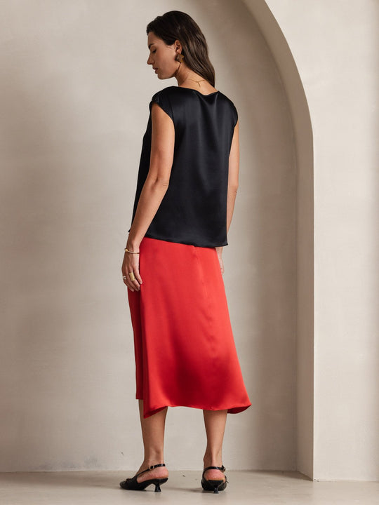 Heidi-Mode | Seiden Kapuze Ärmel Bluse