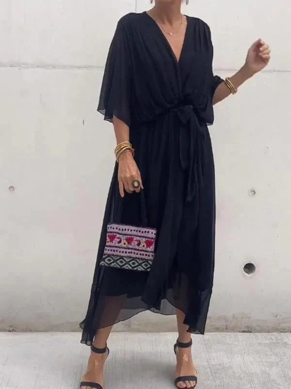 Heidi-Mode | Elegantes Chiffon Midikleid