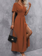 Heidi-Mode – kleid mit rüschenkragen und plissierter taille