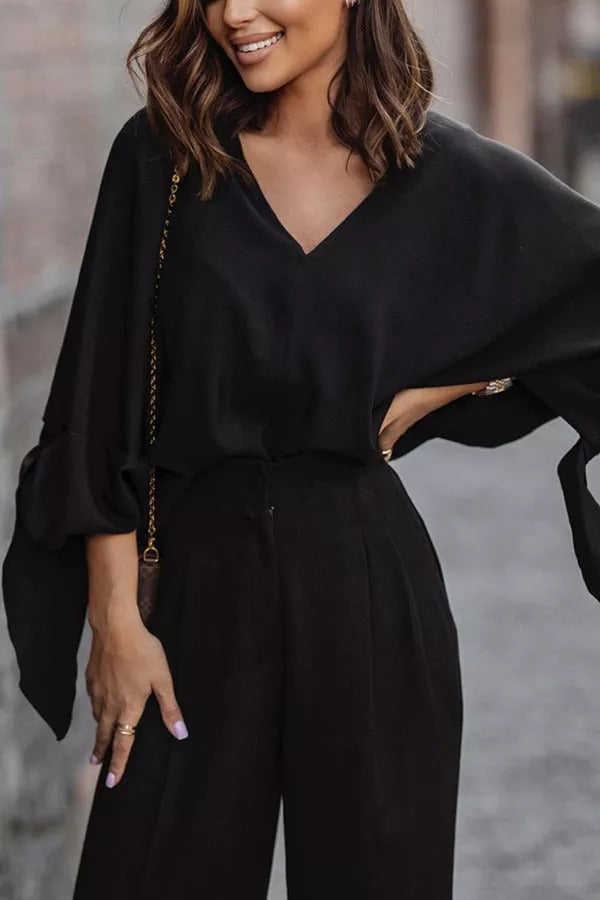 Heidi-Mode | Newport Look Kimono Weitbeinige Hose Anzug