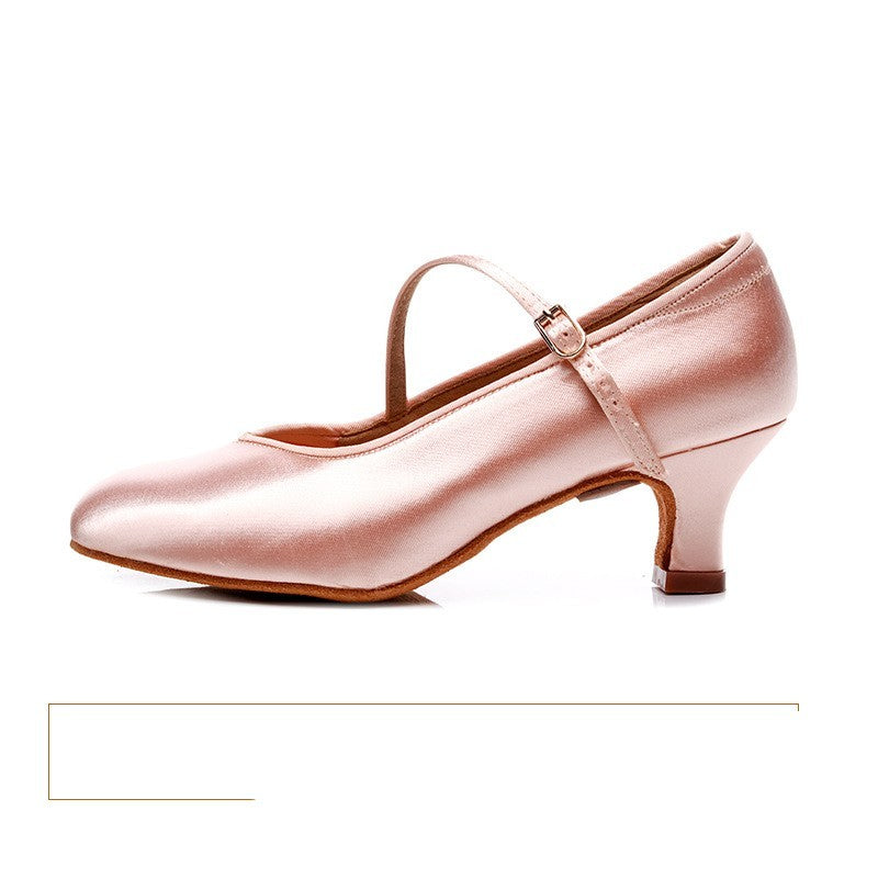 Heidi-Mode | Satin Helle Haut Damen Moderne Weiche Sohle Schuhe