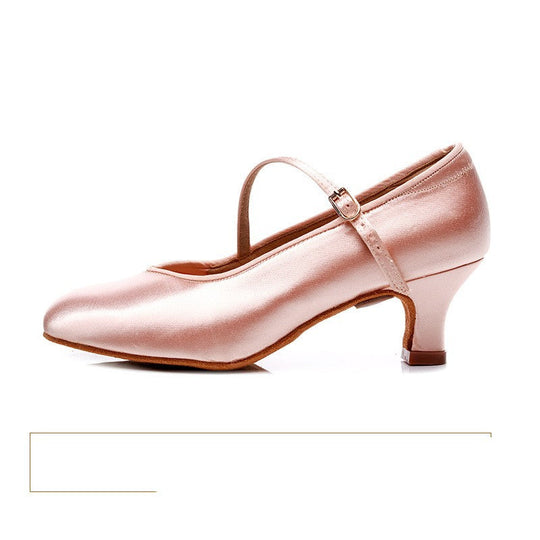 Heidi-Mode | Satin Helle Haut Damen Moderne Weiche Sohle Schuhe