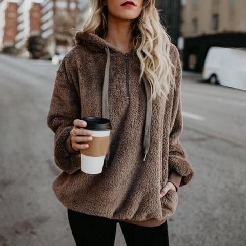 Heidi-Mode - Lässiger Winterwärmer Flauschiger Hoodie für Frauen