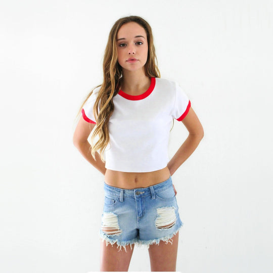 Heidi Mode | Slim Fit farblich passende kurze Ärmel