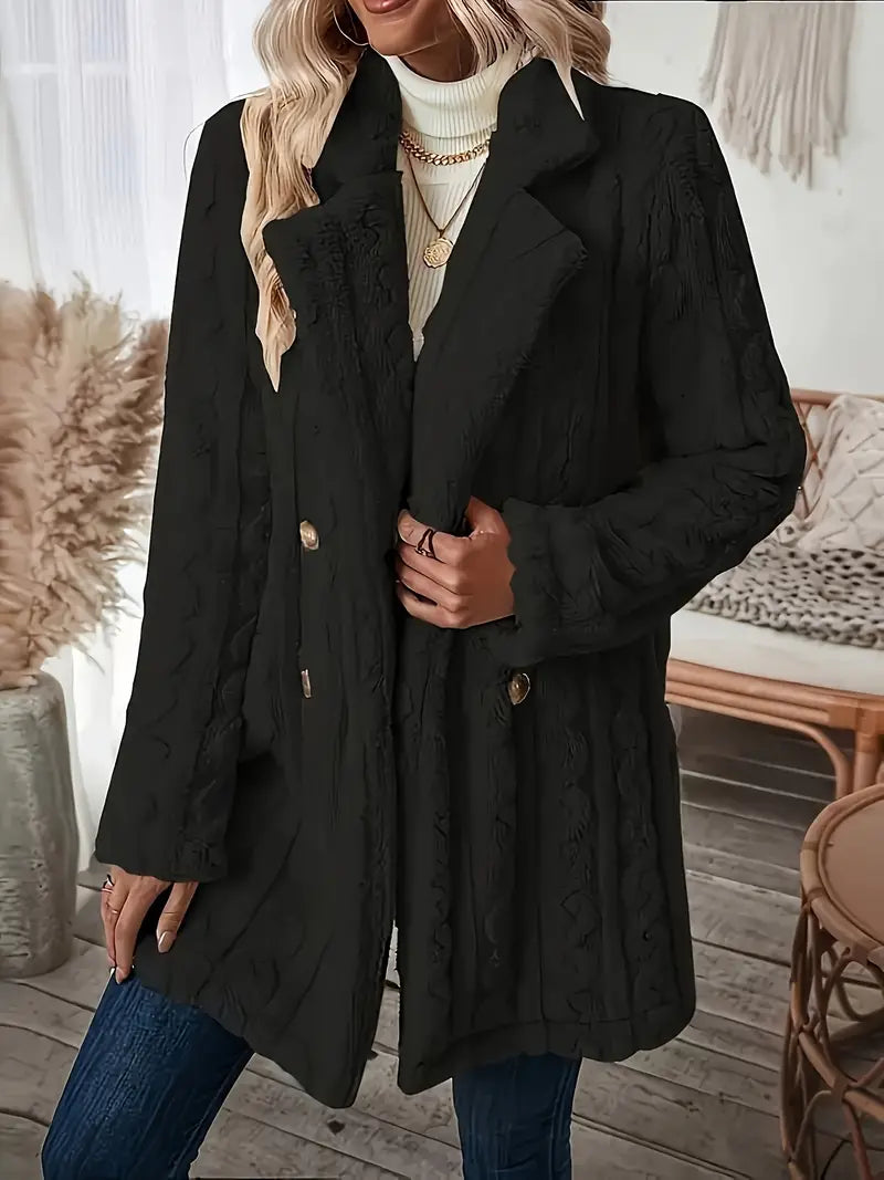 Weiche, einfarbige Thermojacke mit langen Ärmeln