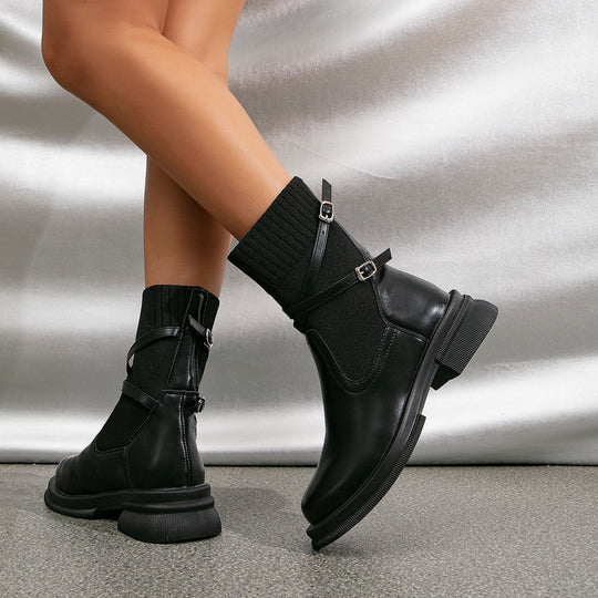Heidi-Mode | Stiefelette mit Riemendetails