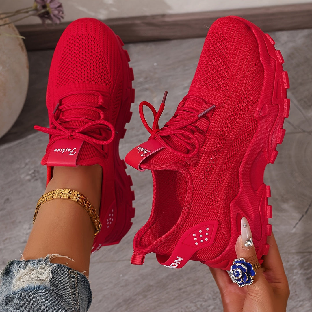 Heidi-Mode | Bequeme Atmungsaktive Knit Sneakers für Damen