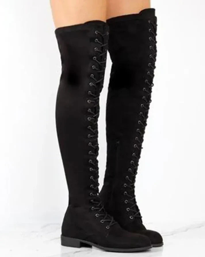 Heidi-Mode | Knielange Schnürstiefel