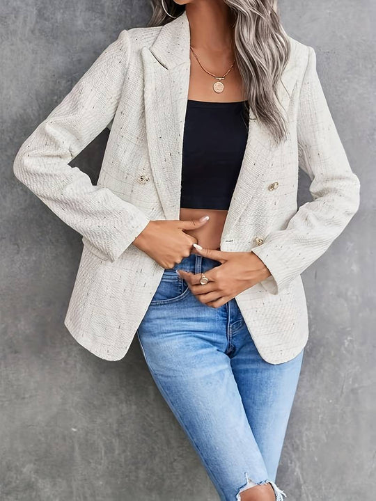 Heidi-Mode | Langärmliger Blazer Mit Reverskragen