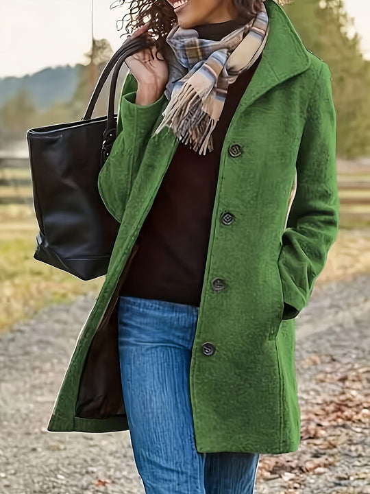 Heidi-Mode | Lange Jacke mit Knopfverschluss Eleganter Schutz