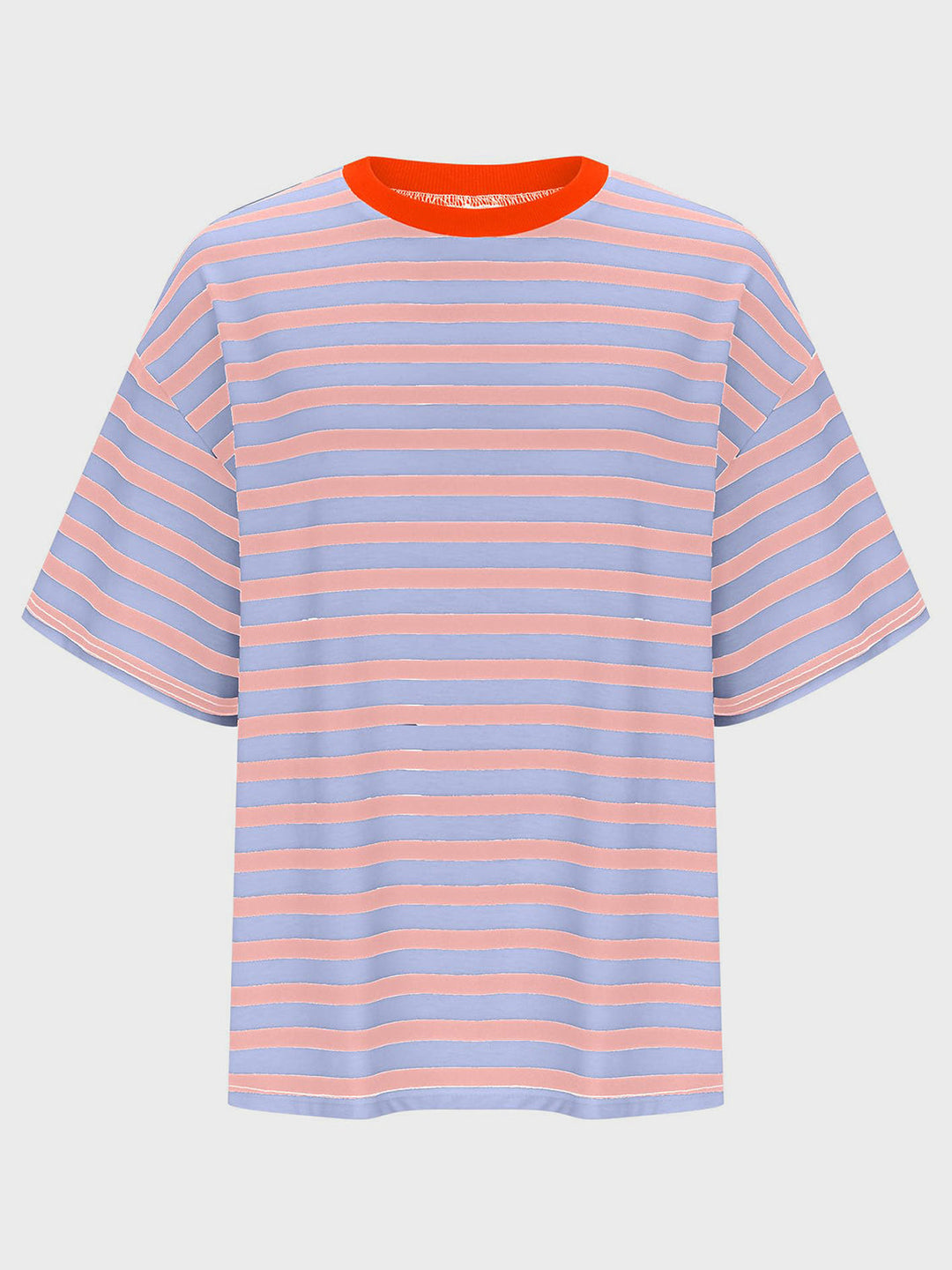 Heidi-Mode | Gestreiftes Rundhals-Halbarm-T-Shirt