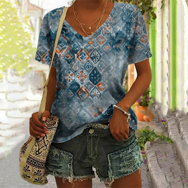 Vintage-T-Shirt mit Farbverlaufsdruck