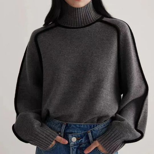 Elegante Sweatshirt mit hohem Kragen