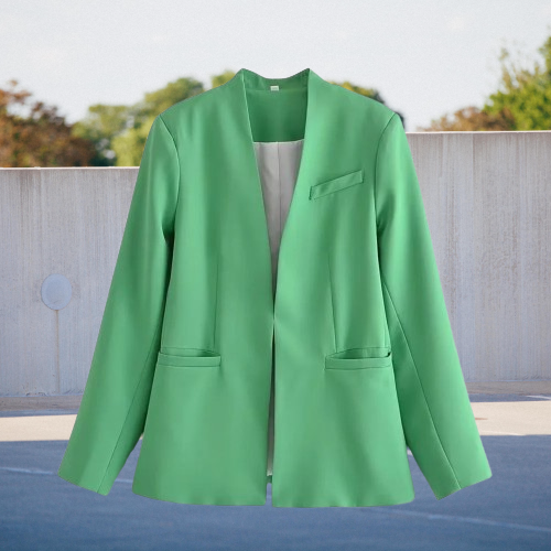 Heidi-Mode | Schicke Lockere Blaue Jacke mit Taschen
