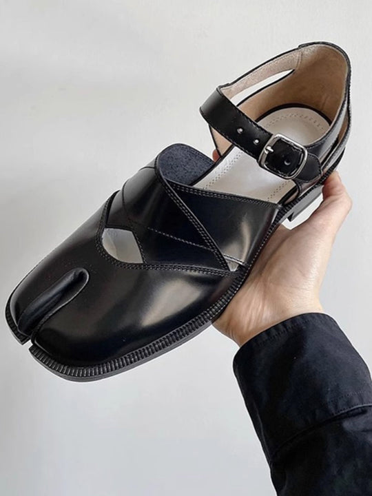 Heidi-Mode | Damen Split Zehen Schuhe Flach Zehen Box Sandalen