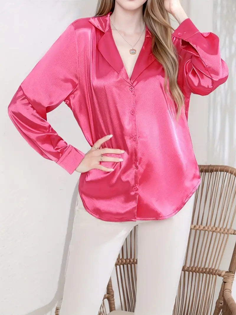 Heidi-Mode | Bluse mit Steifem Rücken, Geschlossen mit Satin-Knöpfen