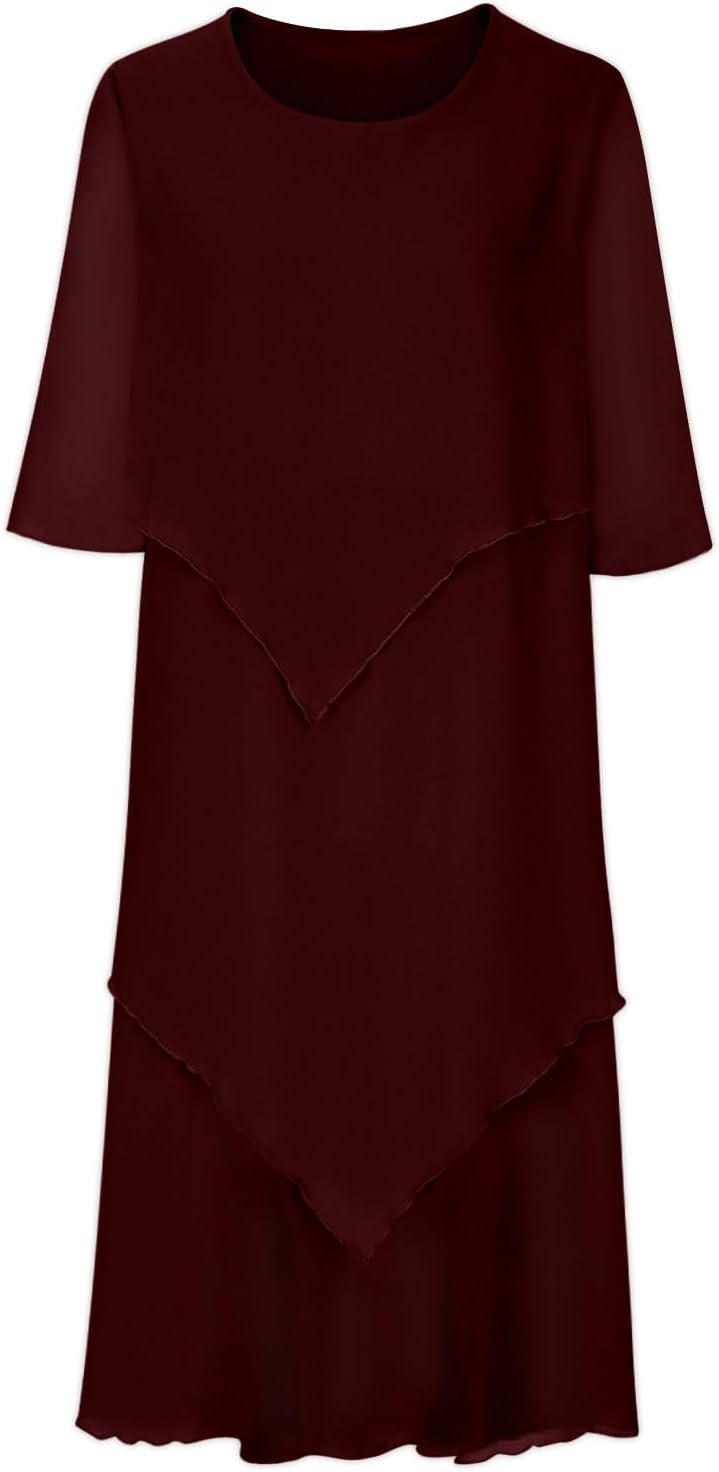 Heidi-Mode | Elegantes Chiffonkleid mit Lagen-Look