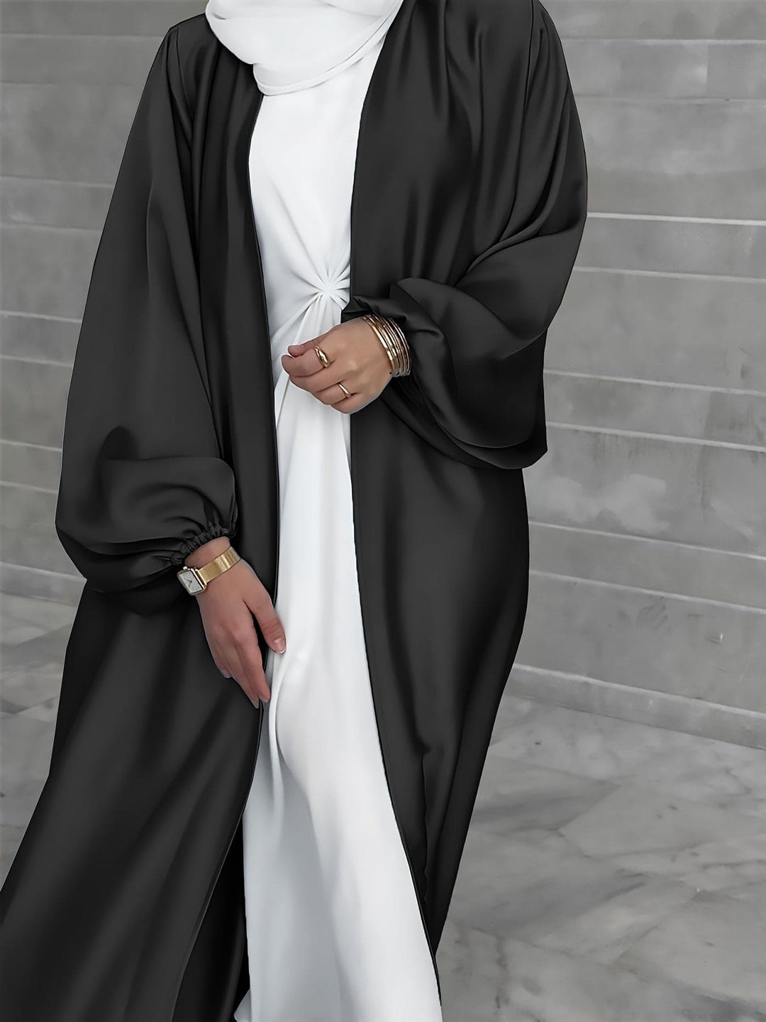 Heidi-Mode | Elegantes Abaya Kleid mit Gürtel