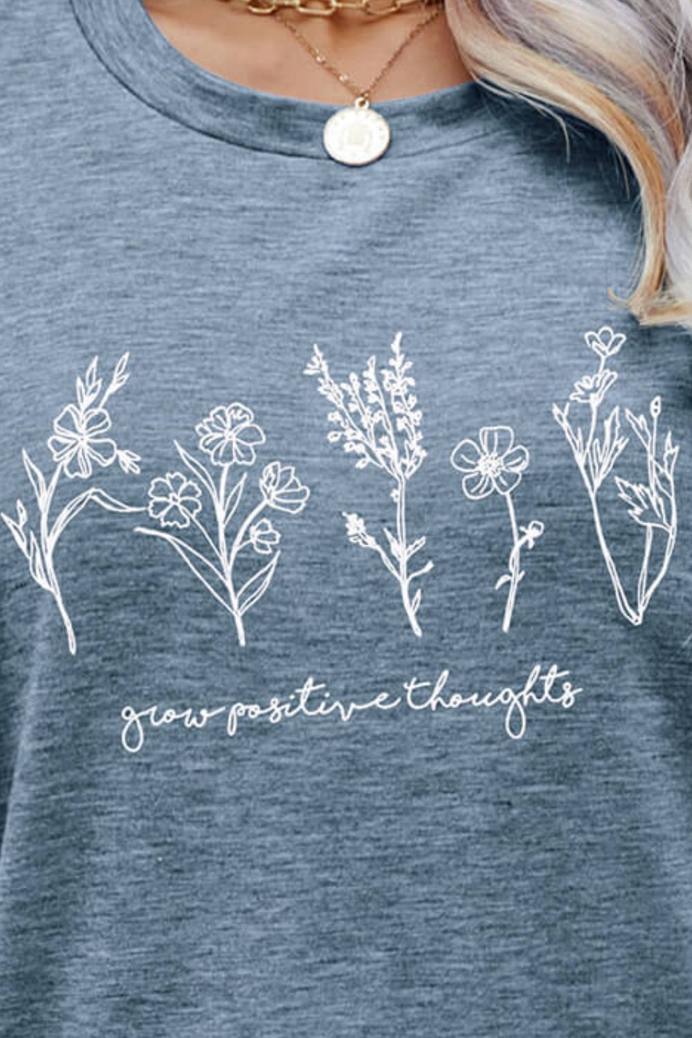 Heidi-Mode | Grafik Rundhals Kurzarmshirt